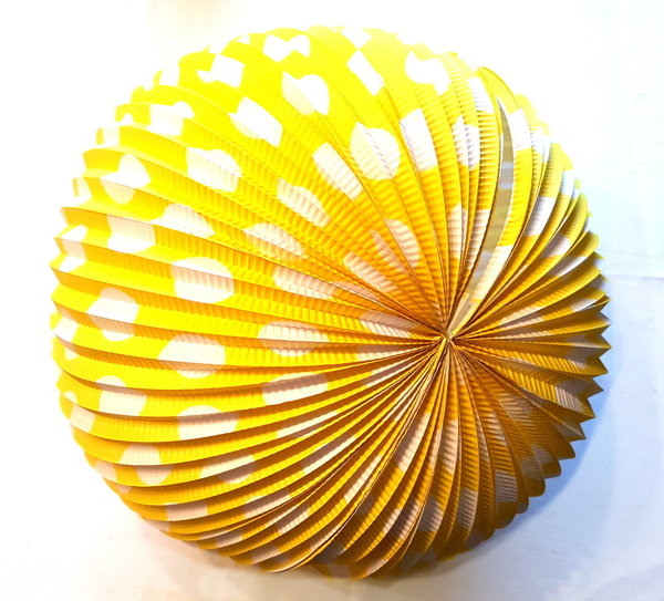 Lampion gelb-weiss, ca 50 cm
